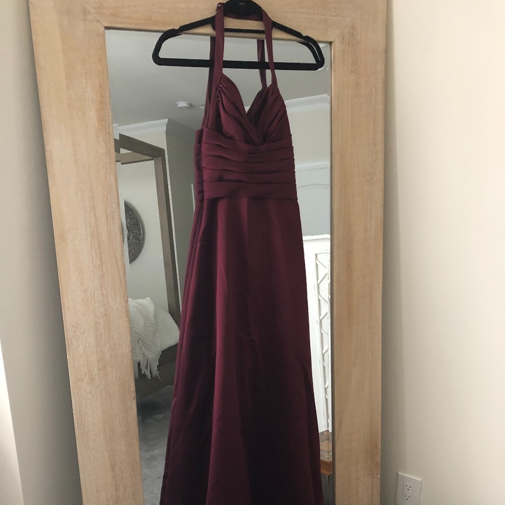 Impression Bridal Wine Bridesmaid Dress